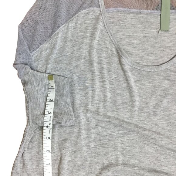 Wilster Women Oversized Fit Gray Top Sheer Accents Dolman Sleeves Langenlook M - Picture 8 of 9